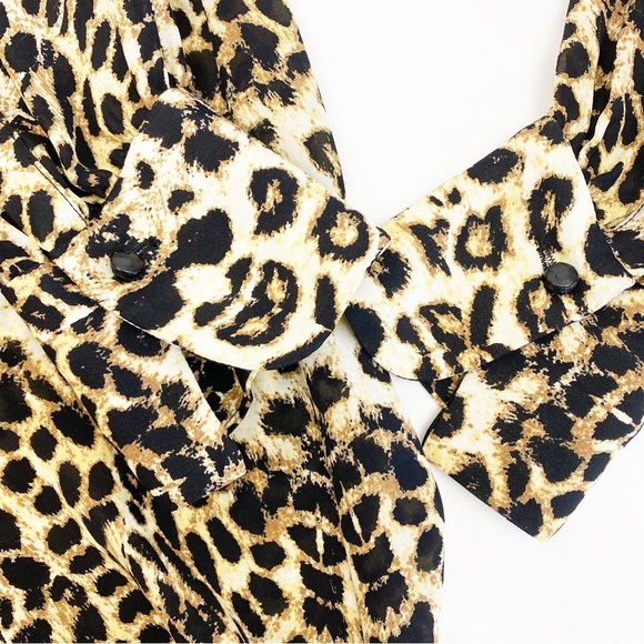 A.L.C. Daisy Silk Leopard Print Mini Dress Kim Kardashian - Picture 9 of 14
